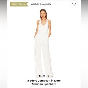 Amanda Uprichard Isadore Jumpsuit in Ivory XL Bridal